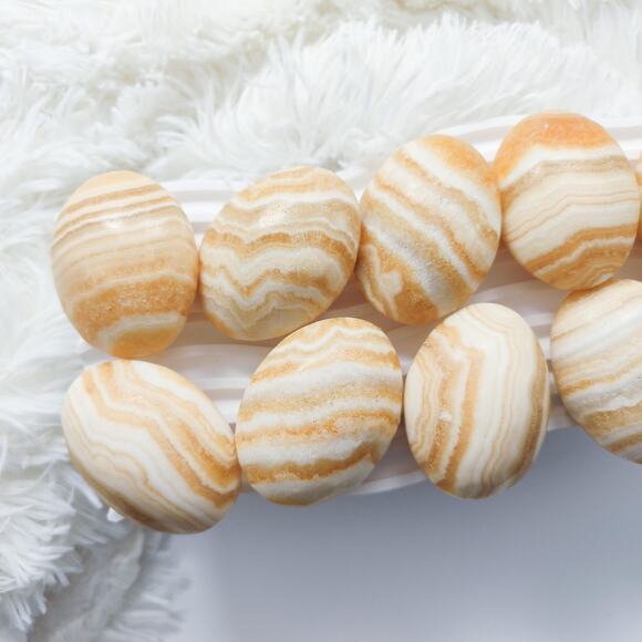 You Choose Orange Calcite Palm Stone - Picture 2 of 10